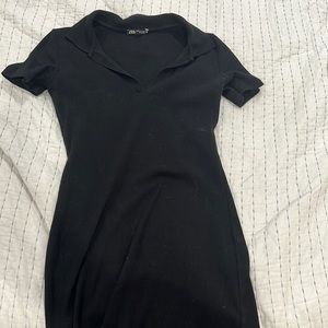 Zara black dress, size M, worn once, very soft